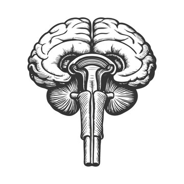 tracing the spinothalamic tract, showing how pain and temperature signals travel from the body through the spinal cord to the brain diagram hand drawn schematic vector.