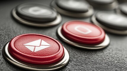 Bright red button on a game controller symbolizing action and engagement in interactive gaming experiences