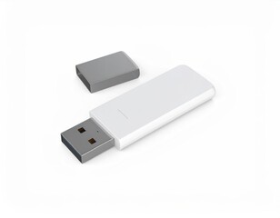 Black and white usb drives, essential data storage connectivity devices for modern technology