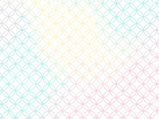 七宝文様　グラデーションが美しい和柄の背景