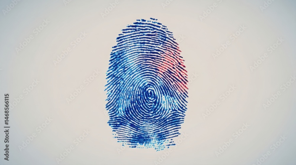 Poster artistic depiction of a fingerprint embedded within a cube network symbolizing digital identity and 