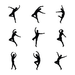 Silhouette of a male ballet dancer