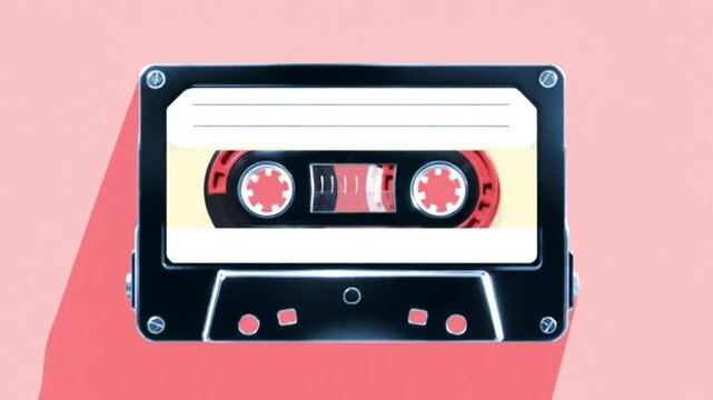 Vintage cassette tape illustration