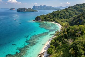 Fototapeta premium Crystal Clear Waters of Laem Tong Pa in Gigapixel Standard Quality
