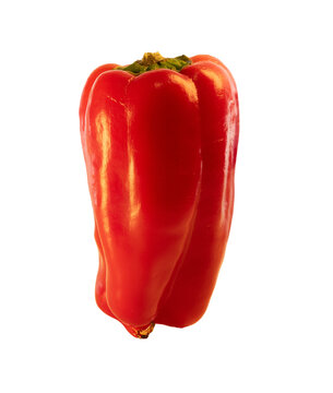 Red Bell Pepper Isolated on Transparent Background