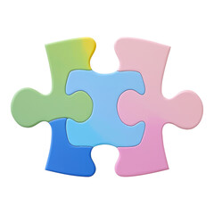 Fototapeta premium Puzzle Piece Isolated on White for Creativity Isolated on transparent background