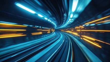 Abstract futuristic tunnel