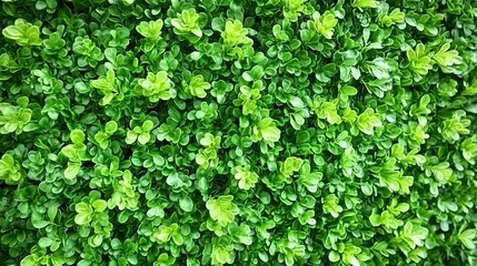 Obraz premium Lush vibrant hedge, showcasing shades of green and foliage density