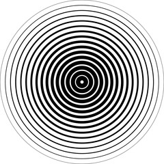 Circle with halftone line elements, sound wave