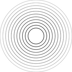 Circle with halftone line elements, sound wave