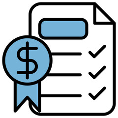 Fiscal Policy Blue Black Icon
