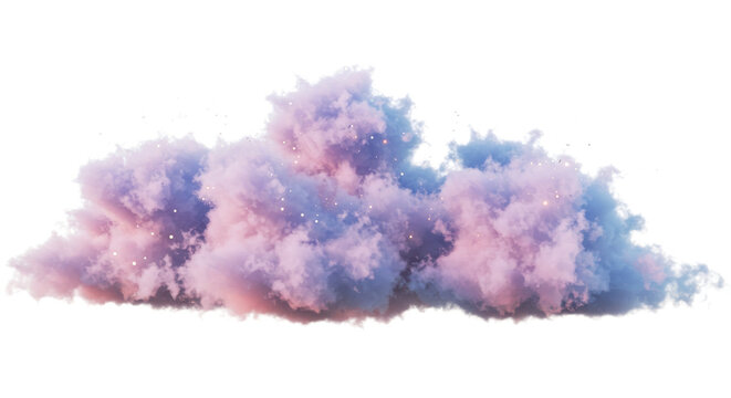 Ethereal cloudscape with pastel hues and sparkles