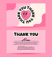 Business thank you card design vector