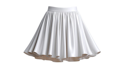 Elegant Skirt: This image captures the delicate pleats and refined silhouette of an elegant white skirt, evoking a sense of grace and understated luxury.