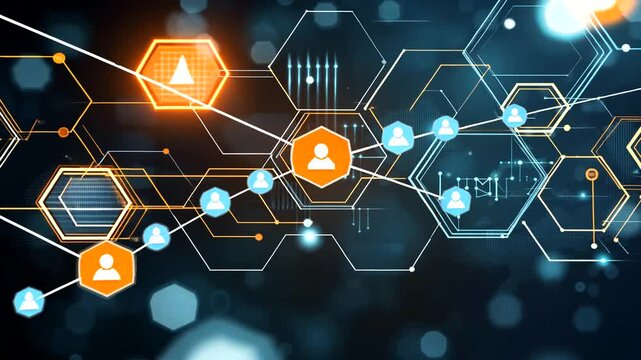 Abstract network of interconnected data points, highlighting connections between people and information