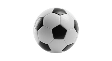 Fototapeta premium Monochrome soccer ball against dark void