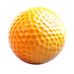 Golden Golf Ball Closeup Sport Equipment Texture - obrazy, fototapety, plakaty