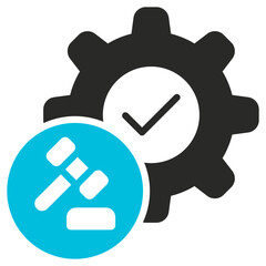 Legalization Glyph Blue Grey Icon