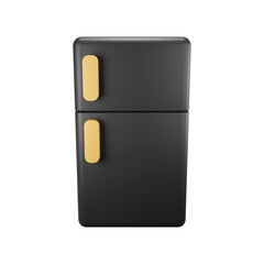 Side View Black Fridge