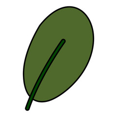 leaf doodle transparent background element