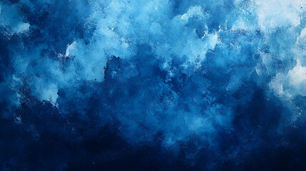 Obraz premium Abstract painting of deep blue clouds.
