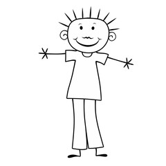 Simple Stick Figure Cartoon Illustration