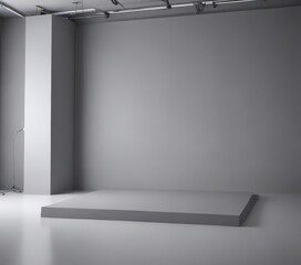 Grey gradient studio, clean backdrop for showcasing merchandise, marketing, environment