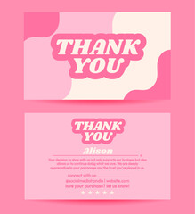 Business thank you card design vector