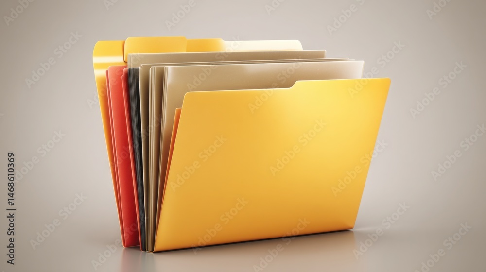 Poster folder containing another folder inside, representing multichannel workflows and organizational stru