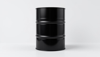 Industrial action black barrel display studio setting product photography minimalist environment close-up view