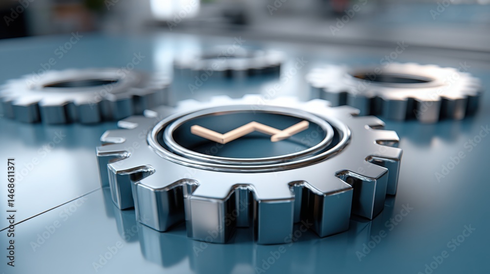 Poster a classic clock with a clock face symbolizing process confirmation and precision in time management 