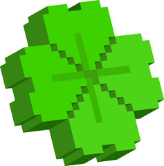 네잎 클로버 픽셀 아트