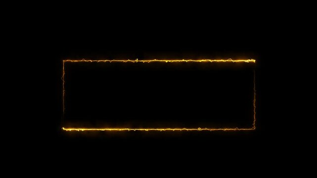 Neon light glowing shape illustration in retro style background. Glowing Border Rectangle Template of Moving Waves Sparkle and Shine 3D Rendering - Abstract Background Texture