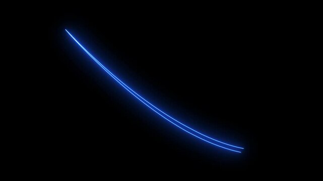 Green here neon arrow. Lightning direction sign on dark background. Vector realistic illustration. 3d render, abstract minimalist geometric background. Colorful neon arrow,