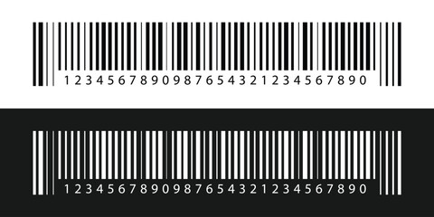 Barcode set, multiple barcodes collection, black and white barcode design, product labeling, inventory tracking in eps 10.