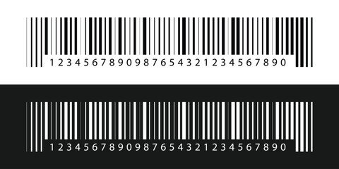 Barcode set, multiple barcodes collection, black and white barcode design, product labeling, inventory tracking in eps 10.