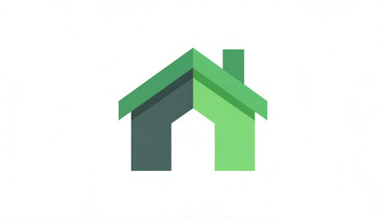 Stylized Illustration of a Modern House Building with Clean Architectural Lines and Minimalist Design Aesthetic