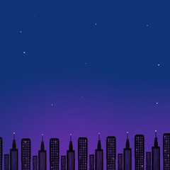 Naklejka premium Night in city