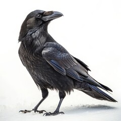 Fototapeta premium Elegant Raven Portrait A Study in Black, raven , bird