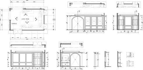 Interior design 2d living room area luxurious original vector