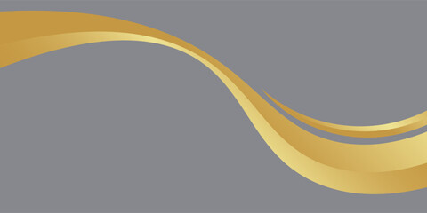 gold wave curve, golden wave corner shape for element, stripes ribbon golden graphic, striped gold. eps 10