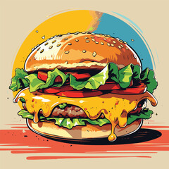 burger vector art for design needs