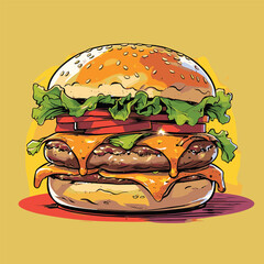 burger vector art for design needs