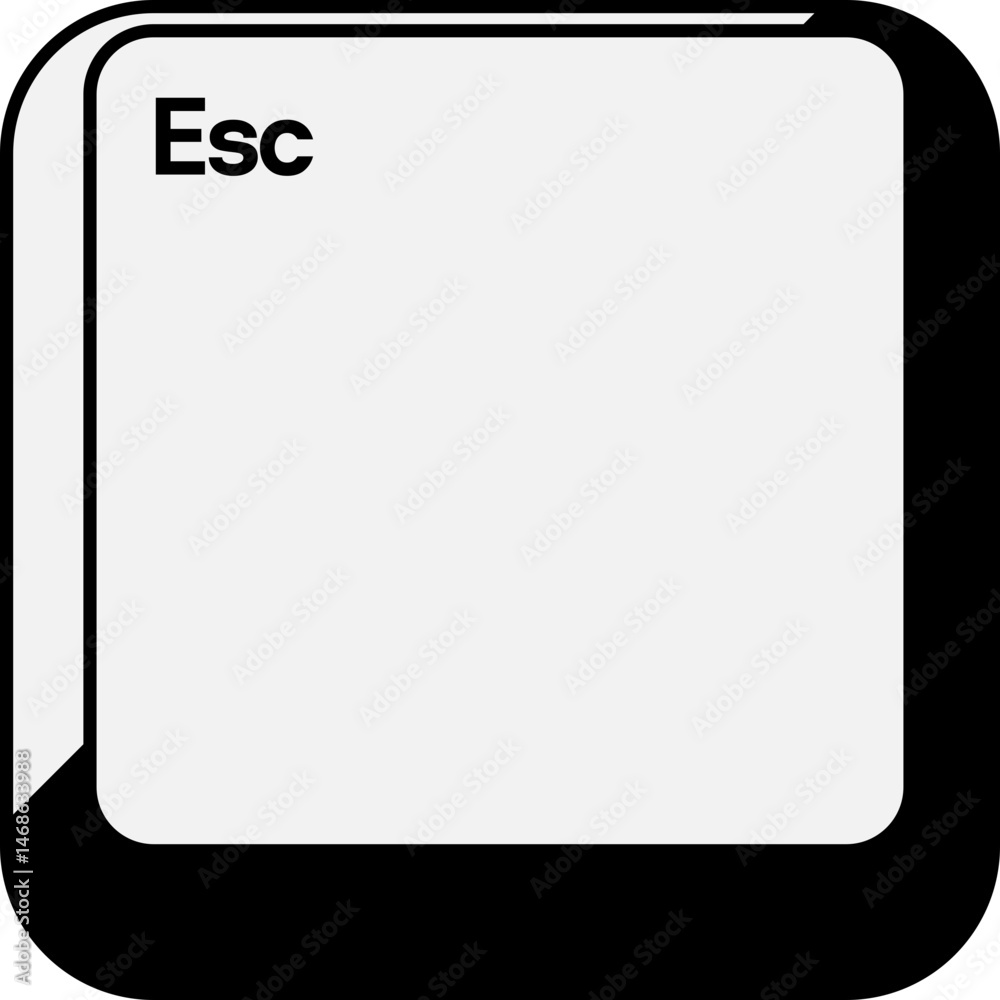 Poster stylized keyboard keycaps button element