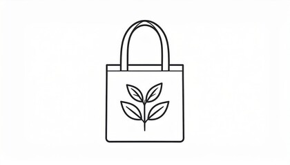 Eco friendly tote bag with leaf design promoting sustainability and environmental awareness for conscious consumers shopping with reusable bags