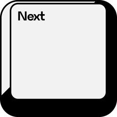 Stylized Keyboard Keycaps Button Element