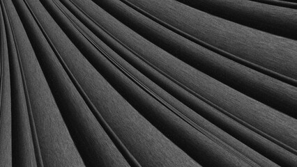 Obraz premium Metallic black and white pleat pattern with subtle sheen and soft texture like glossy satin pleats.
