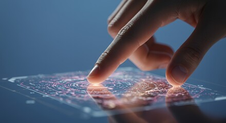 Digital Fingerprint Scan:  Futuristic Biometric Technology