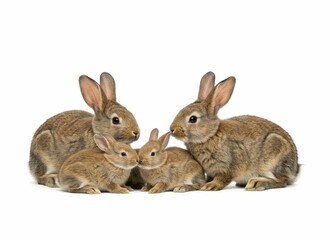 Obraz premium Beautiful rabbits sitting together