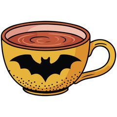 Halloween cup holiday icon isolated vector illustration on white background